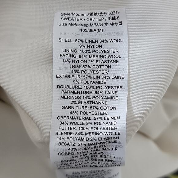 Tory Burch Black Ivory Sleeveless Tweed Midi Dress Medium - Picture 12 of 15